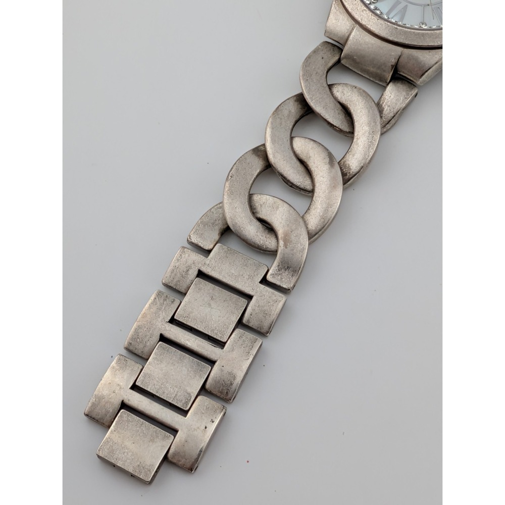 Premier Designs Watch Women 38mm‎ Case MOP Dial Silver 8" Band- New Battery - Picture 3 of 6